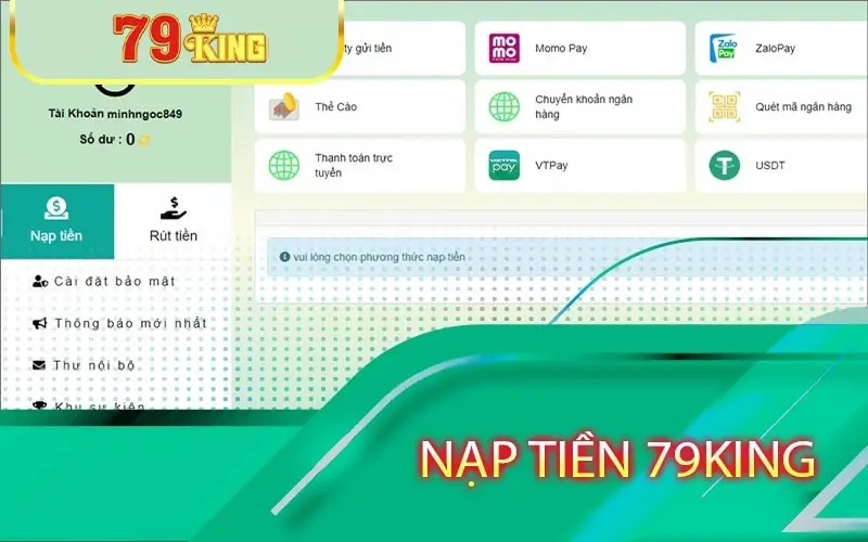 Hướng dẫn nạp tiền 79King