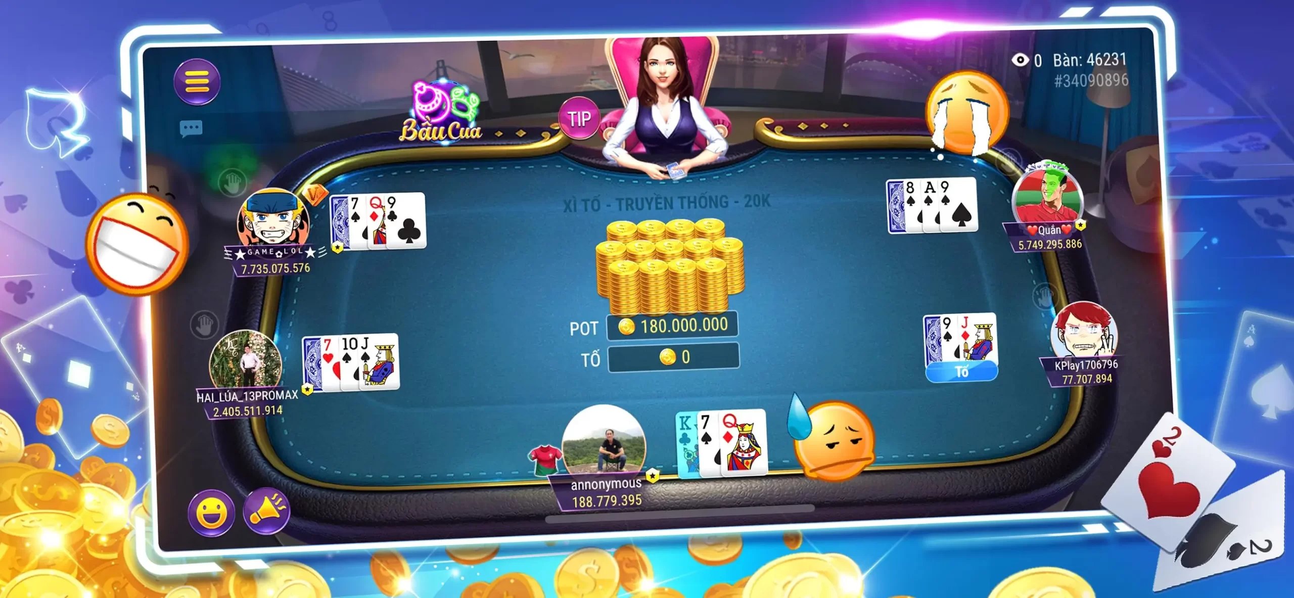 mẹo chơi game chơi xì tố tại 79king